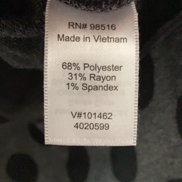 Coldwater Creek L 14 Gray Black Polka Dot Sweater Pullover Sweater Top - Picture 7 of 7